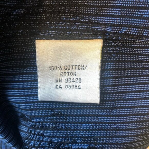 BUGATCHI Mens Lg Dress  Shirt Navy/Black - Picture 8 of 10